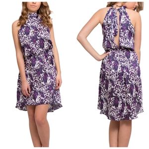 Purple Silky high low beach wear dress